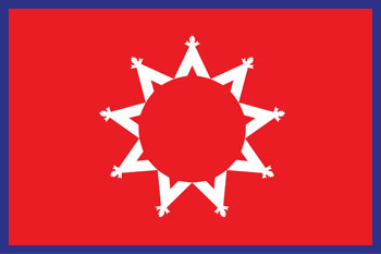 South Dakota reservations - Oglala Oyate flag