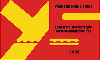 South Dakota reservations - Yankton Sioux Tribe flag
