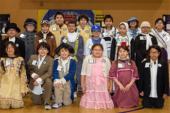 Third graders at St. Joseph’s Indian School studied historical figures and took part in a Wax Museum activity.