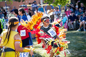 Students at St. Joseph’s Indian School are immersed into many cultural experiences to strengthen their bond to their Lakota culture. One of those experiences is powwow.