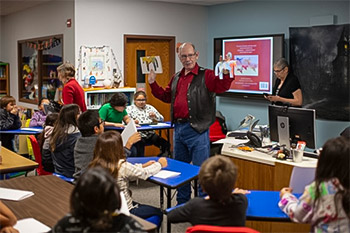 Montileaux Paints Pictures on the Walls of Young Minds at St. Joseph’s