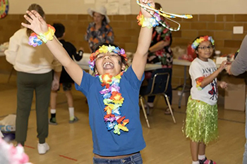 Slushies, popcorn and a room full of sunshine‑bright decorations help students forget the winter chill outside &mdash; even if just for an afternoon.