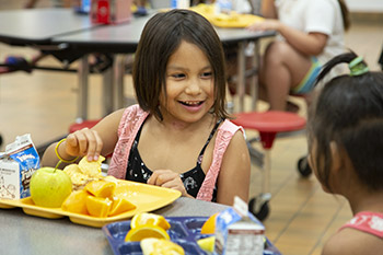 Rising Eagle Day Camp children are fed breakfast, lunch and a snack every day at camp.