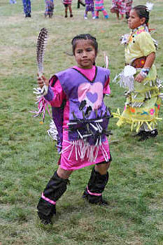 Lakota student at St. Joseph's annual powwow.