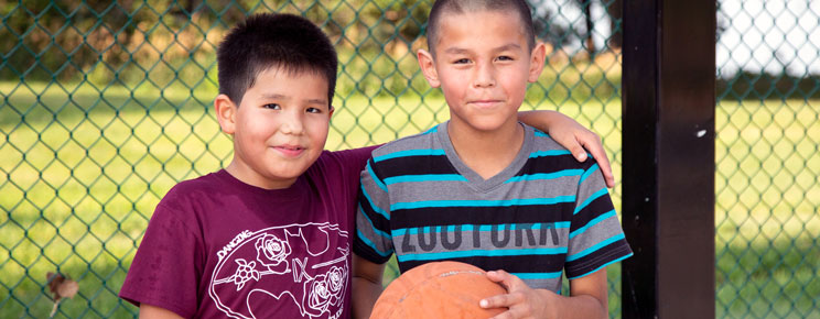 St. Joseph's students enjoy playing basketball.